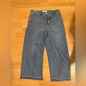 Marc New York Wide Leg Frayed Hem Jeans